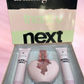 Set de perfume y crema Ariana grande THANK U NEXT rosa
