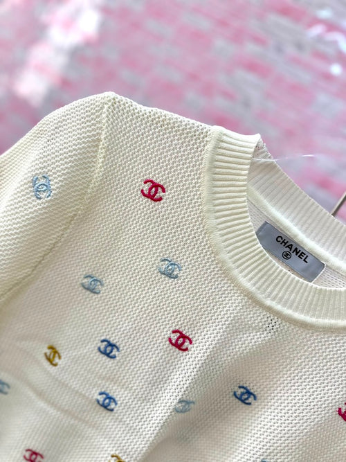 Blusa Chanel beige multi