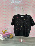 Blusa Channel negra multi